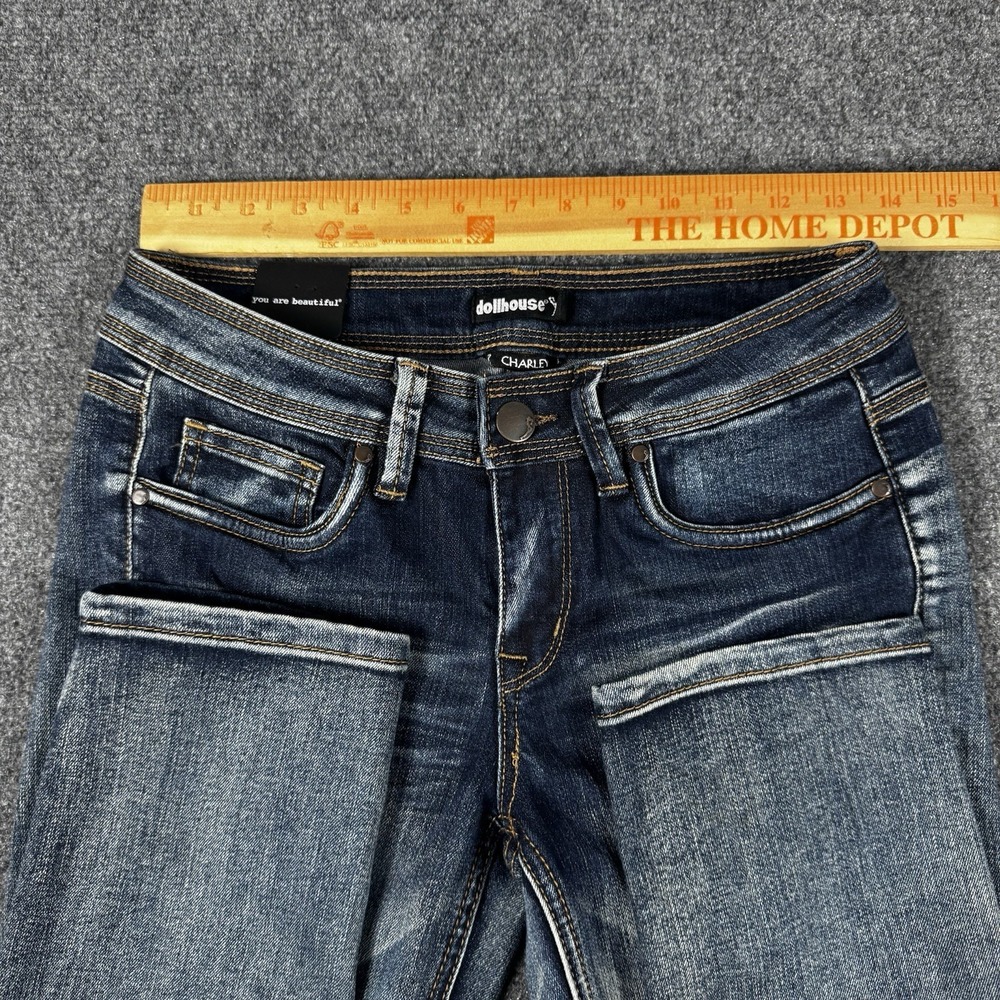 New‎ Dollhouse Womens Jeans Size 7 Distressed - Picture 6 of 8
